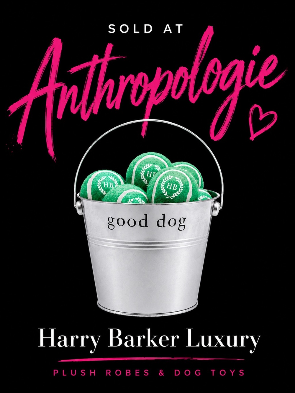 Anthropologie X Harry Barker premium canvas dog toys and clothing live show